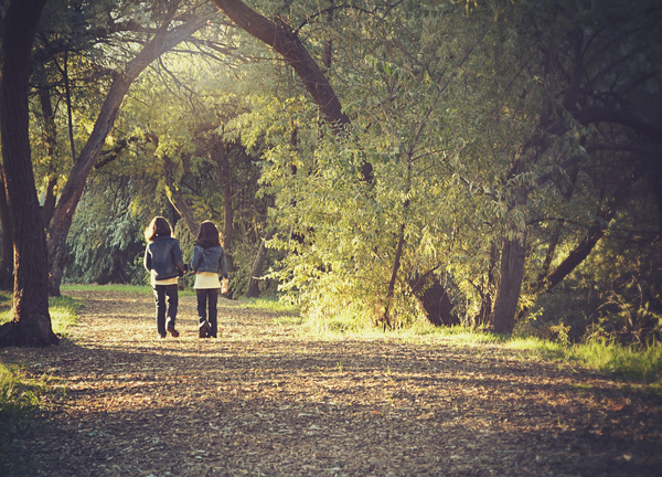 En rigtig ven kan være en ven, du kan gå en tur i skoven med.